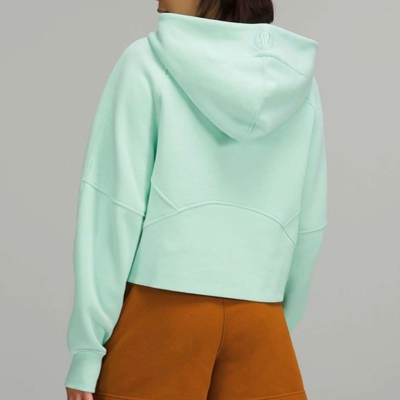 🖤SOLD🖤 Lululemon scuba oversized half zip 1/2 cropped hoodie in wild mint - Picture 2 of 8